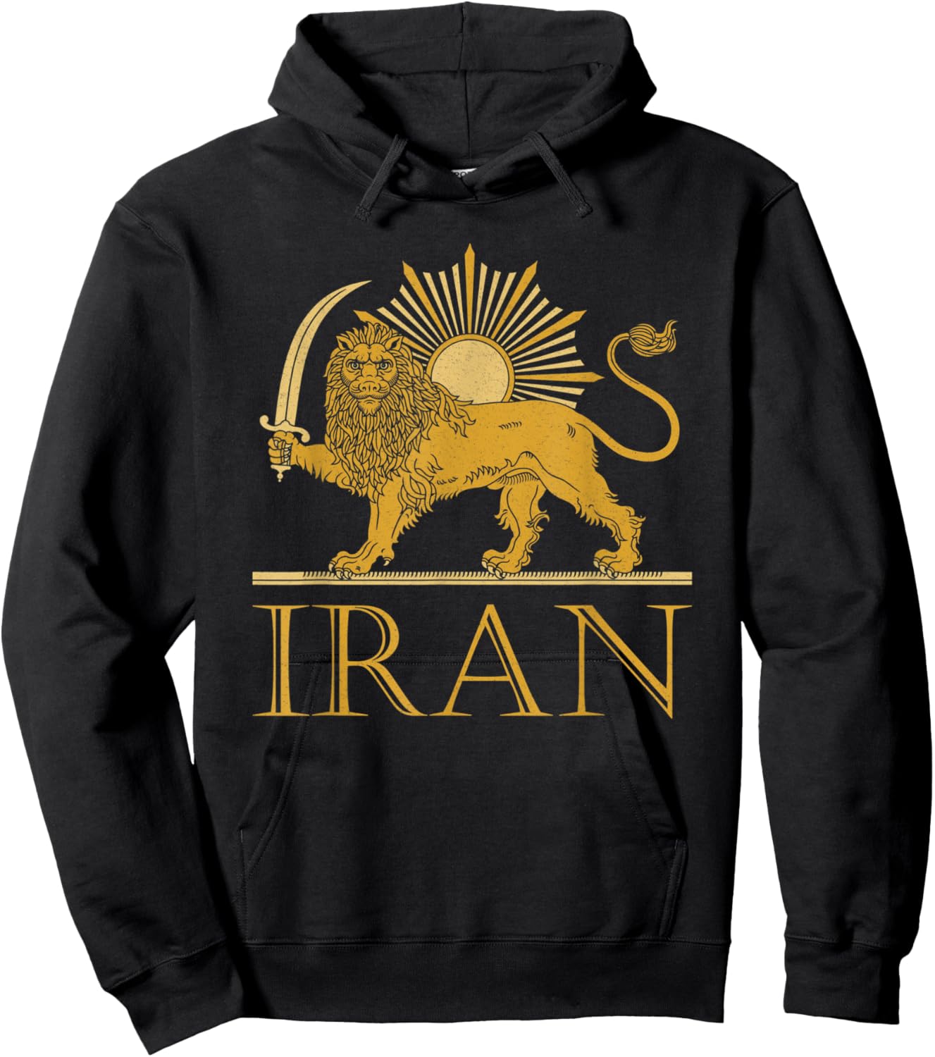Iran Persis Persia Persian Fars Iranian Lion Sun Hoodie - Hoodie | Black