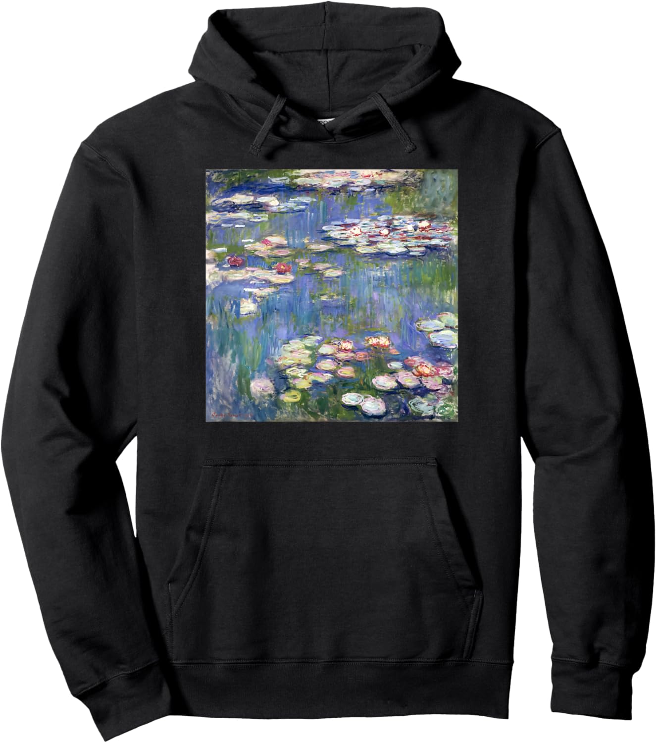 Monet's Water Lilies Modern Art Impressionism Painting Cover Hoodie - Hoodie | Black