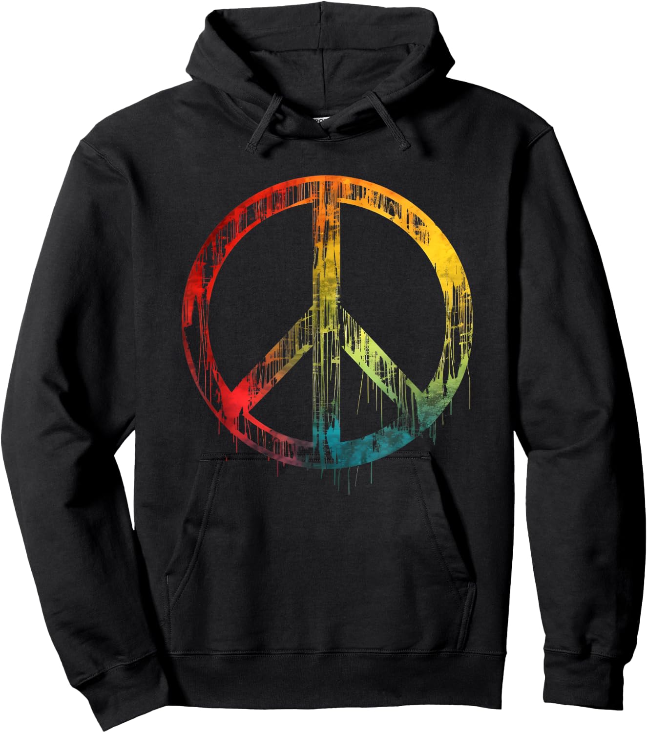Peace Symbol Retro Design Peace Sign Hoodie - Hoodie | Black