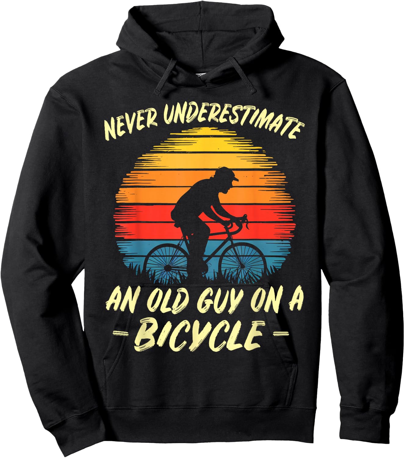 Funny Bicycle Fathersday Grandpa Outdoor Cyclist Gift Hoodie - Hoodie | Black