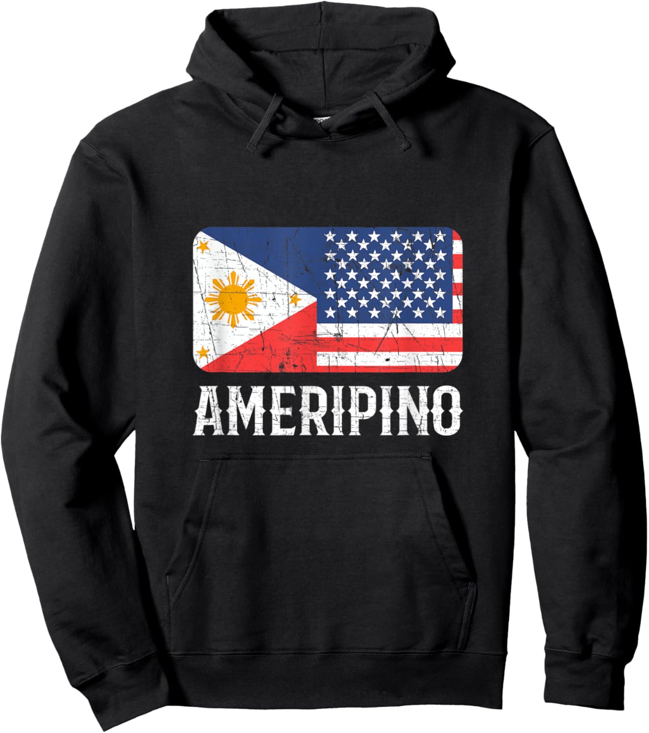 Ameripino Philippines American Filipino Hoodie - Hoodie | Black