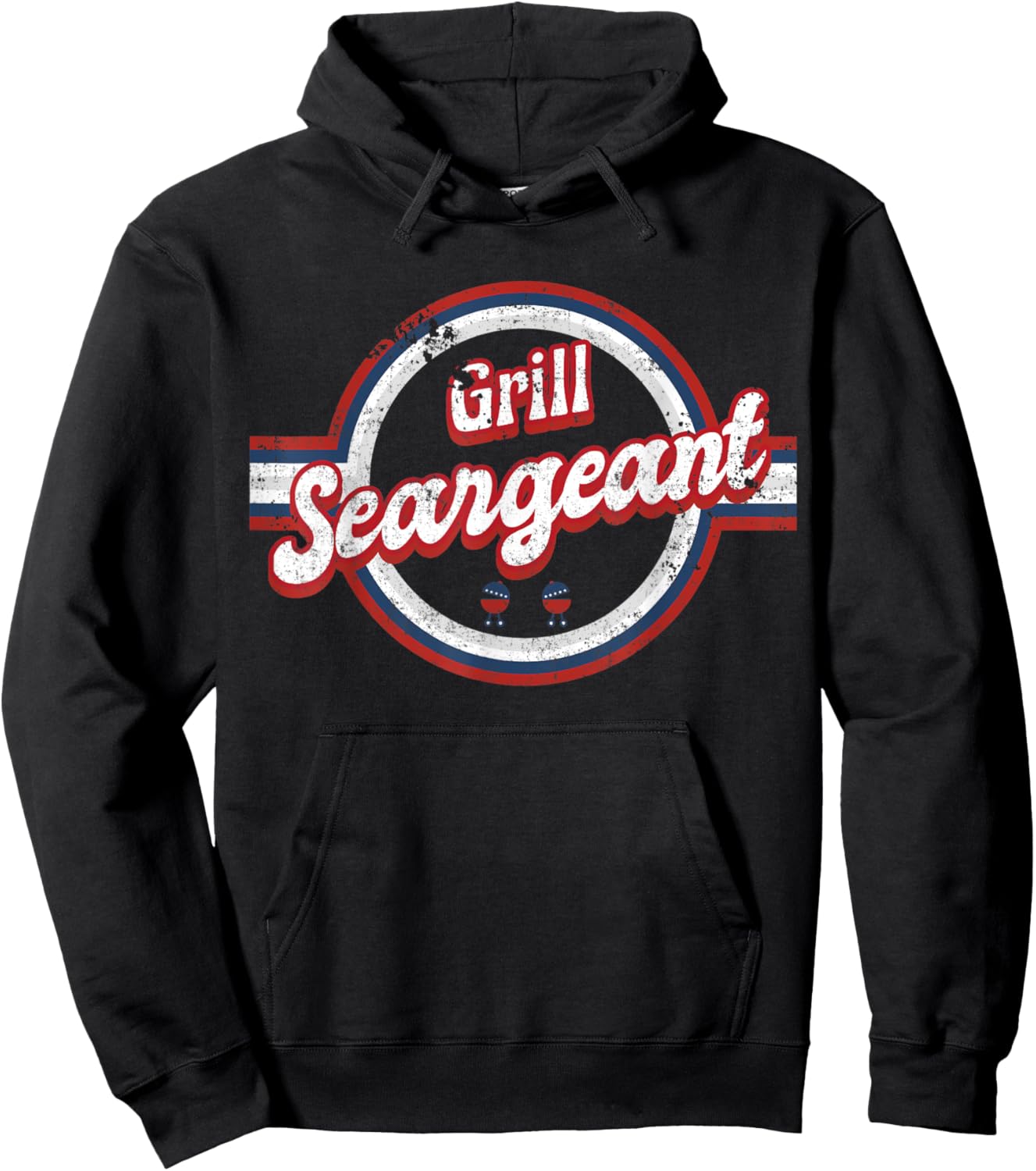 4th of July American Patriotic Grill Seargeant Memorial Day Hoodie - Hoodie | Black