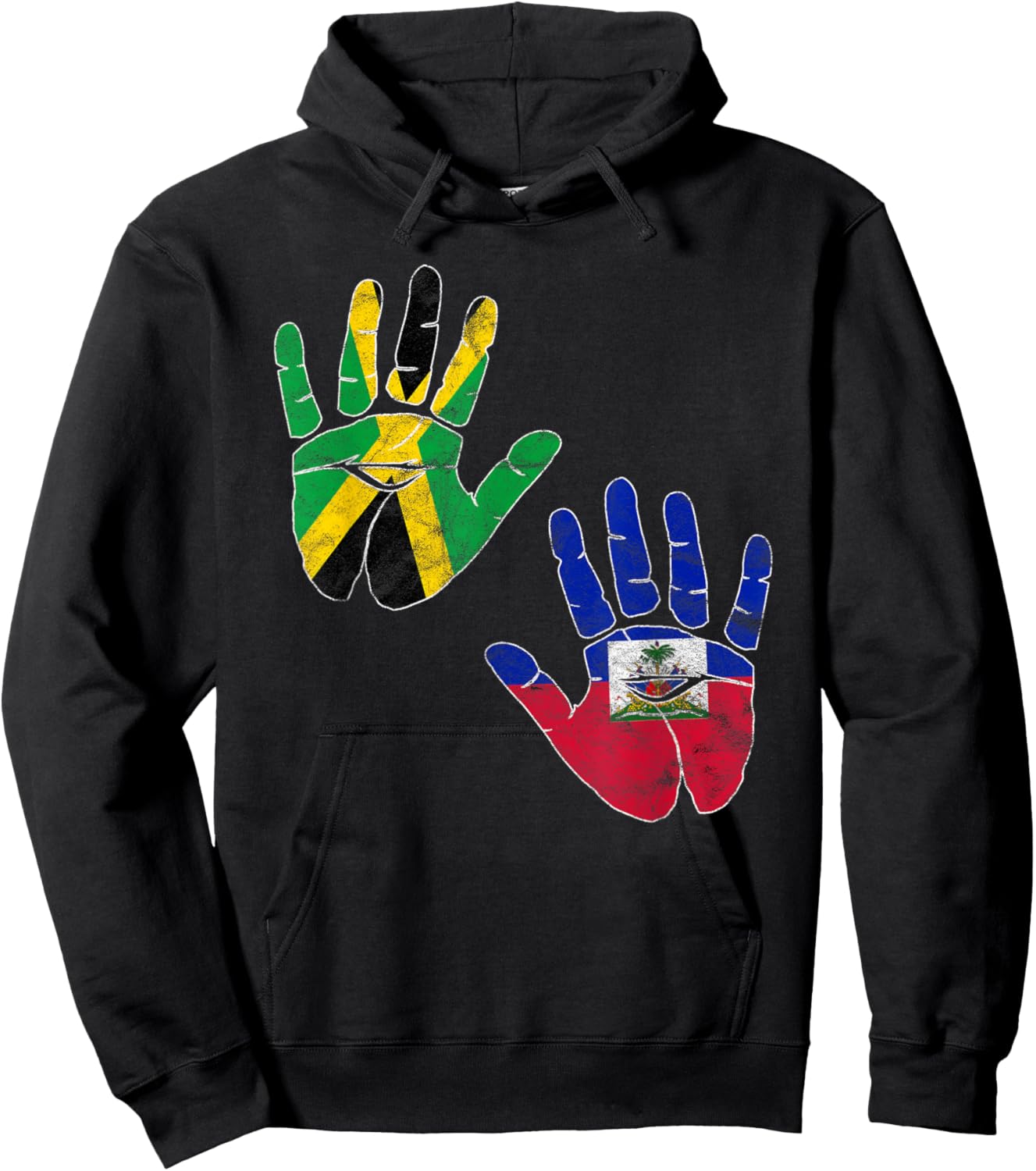 Haiti Haitian America Jamaica Caribbean Combo Mixed Kids Hoodie - Hoodie | Black
