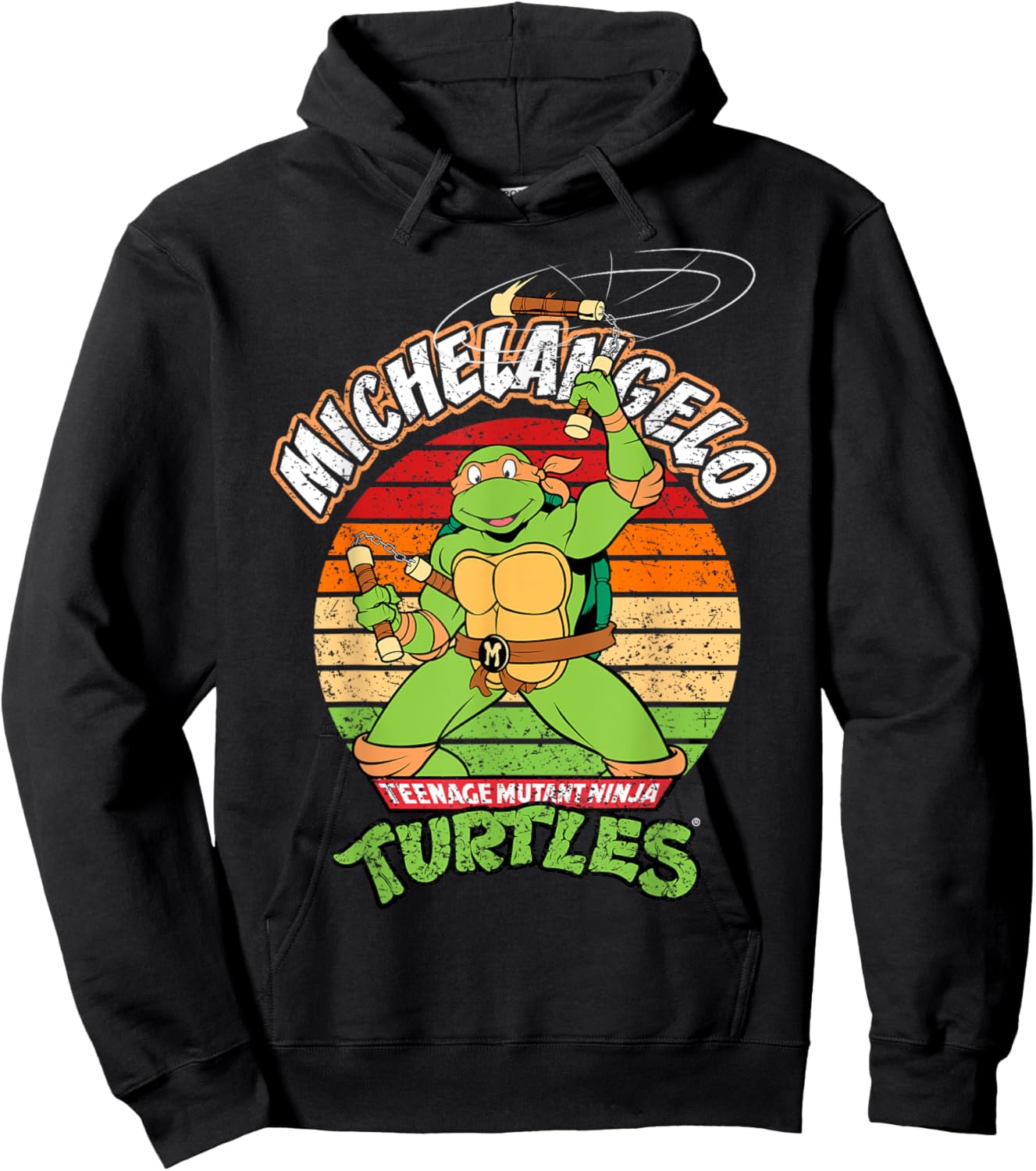 Mademark x Teenage Mutant Ninja Turtles - Teenage Mutant Ninja Turtles Michelangelo Ready For Action Hoodie - Hoodie | Black