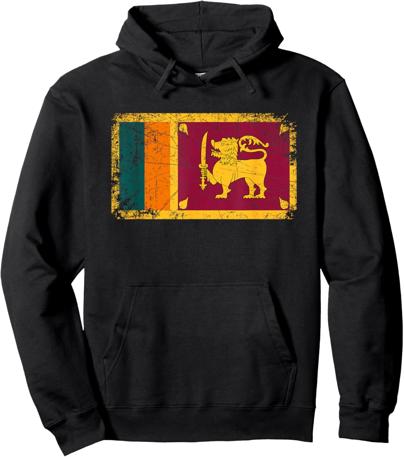 Vintage Made In SRI LANKA SRI LANKAN Flag Gift Hoodie - Hoodie | Black