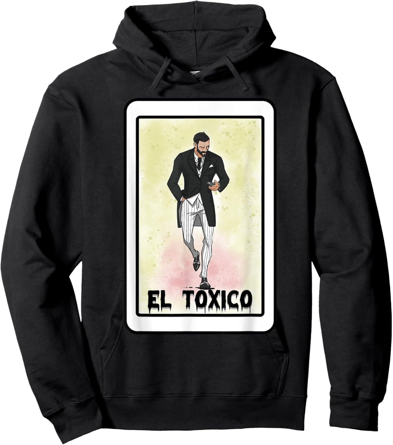 PavonHD EL TXICO -Adults Black Cotton 65% Polyester 35% Modern Crew Collar Short Sleeve Small Hoodie - Hoodie | Black