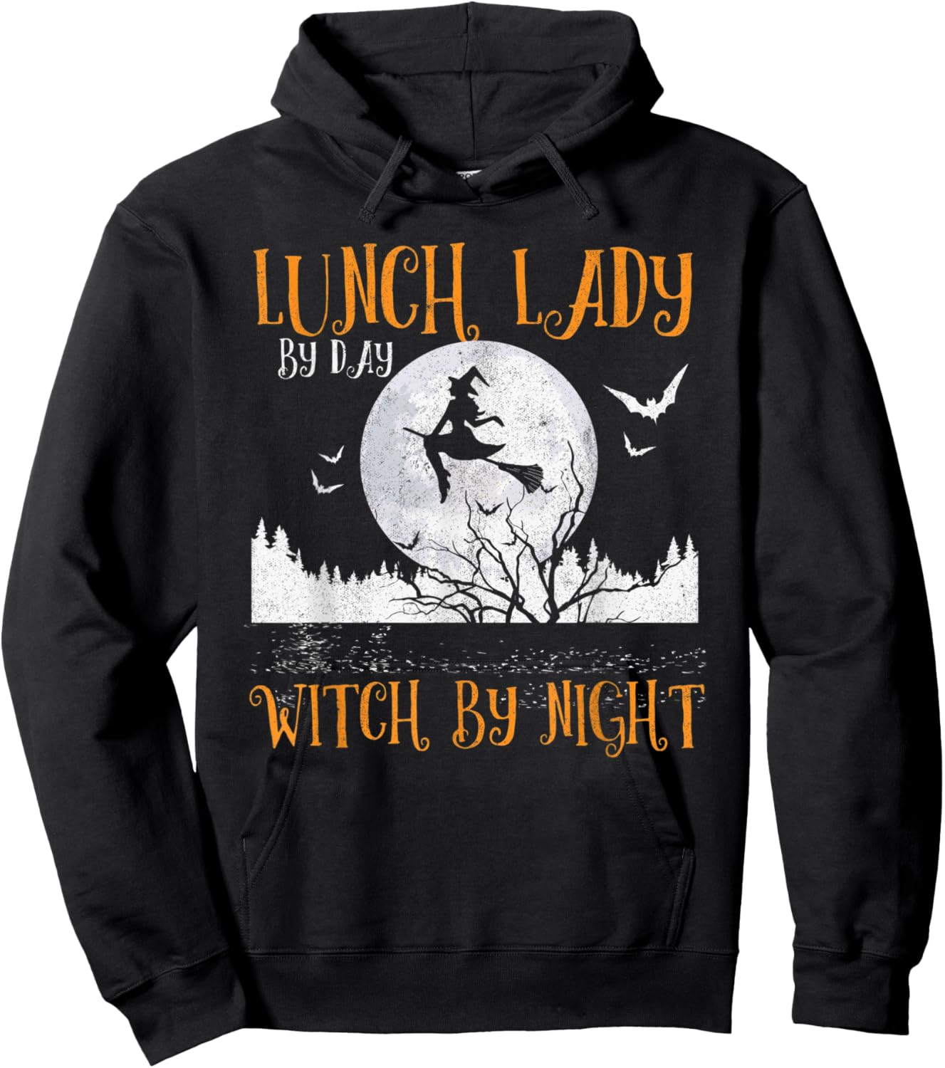 Lunch Lady By Day Witch By Night Women Halloween Hoodie - Hoodie | Black