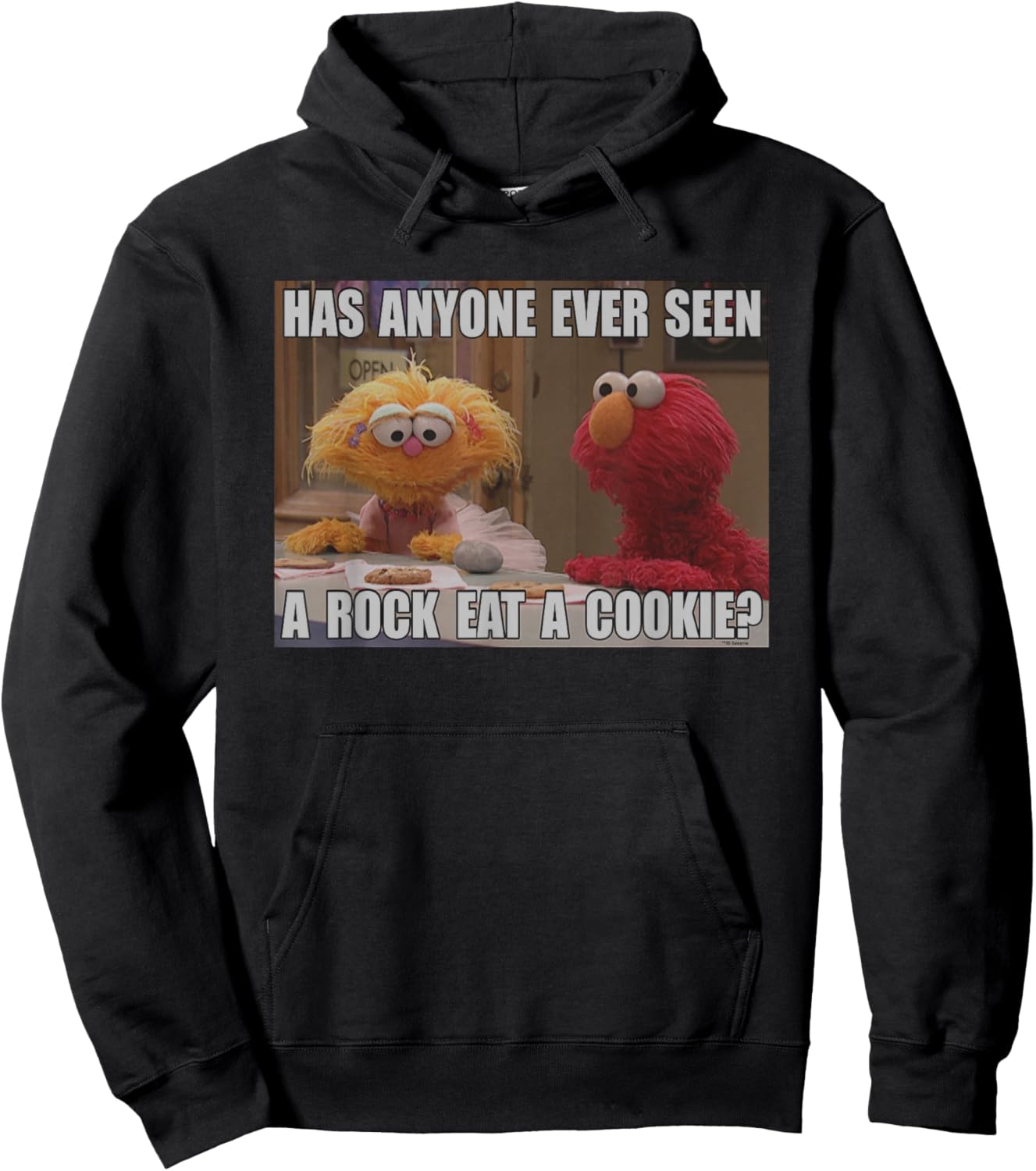 Sesame Street Rock Eat A Cookie Hoodie - Hoodie | Black