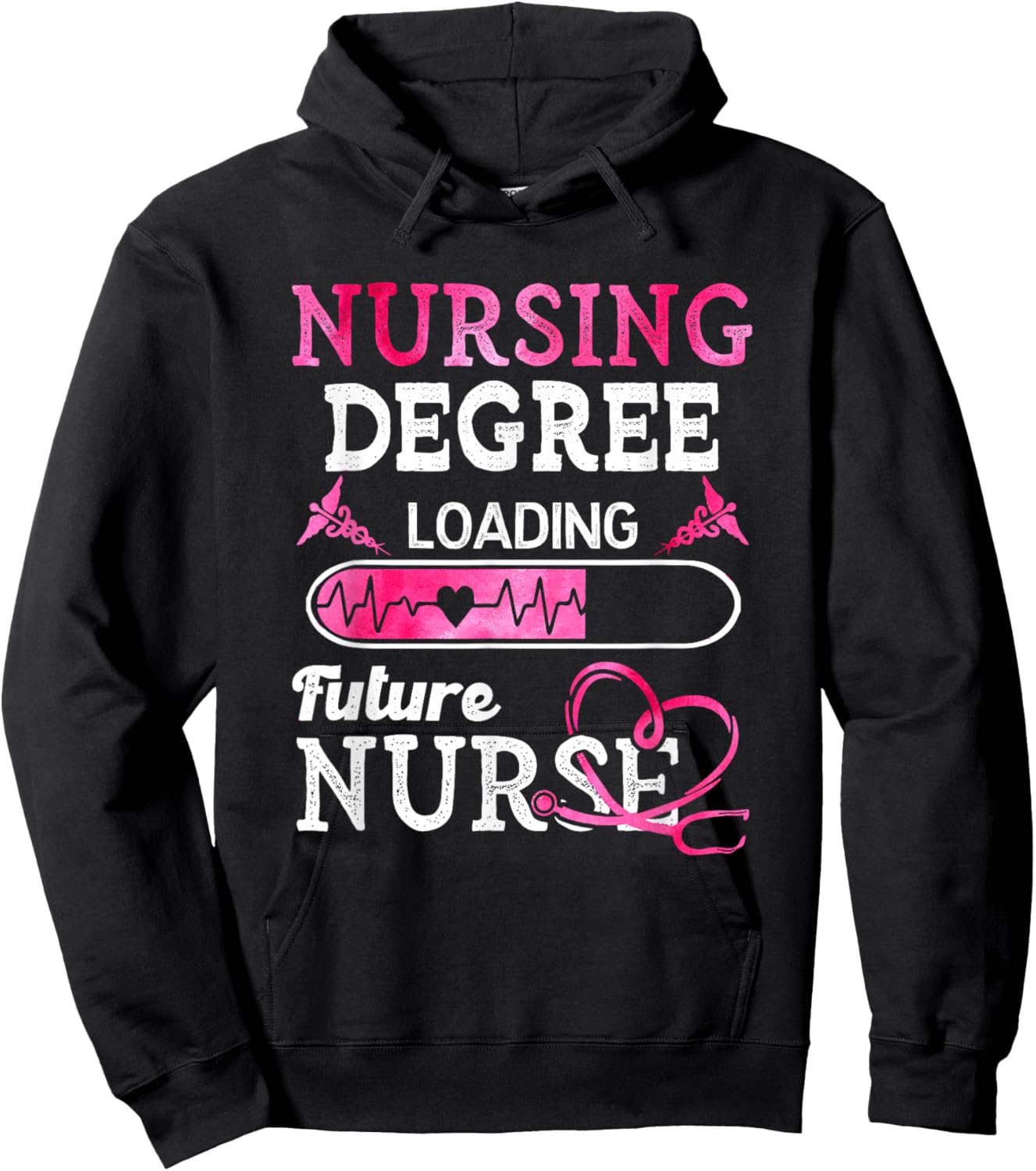 Nursing Degree Loading Future Nurse Profession Hoodie - Hoodie | Black
