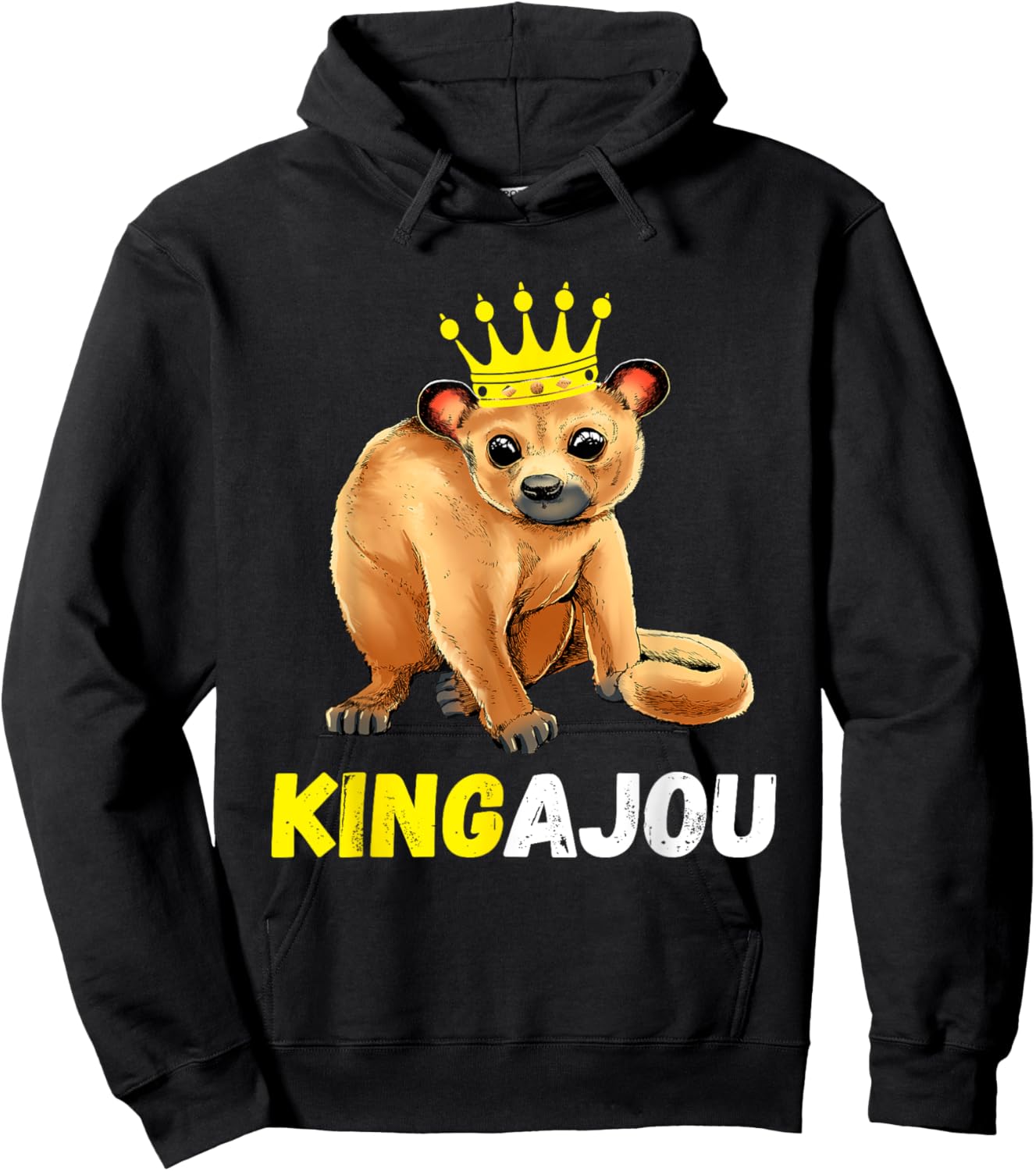 Kinkajou King Crown Throne Prehensile Animal Night Ape Hoodie - Hoodie | Black