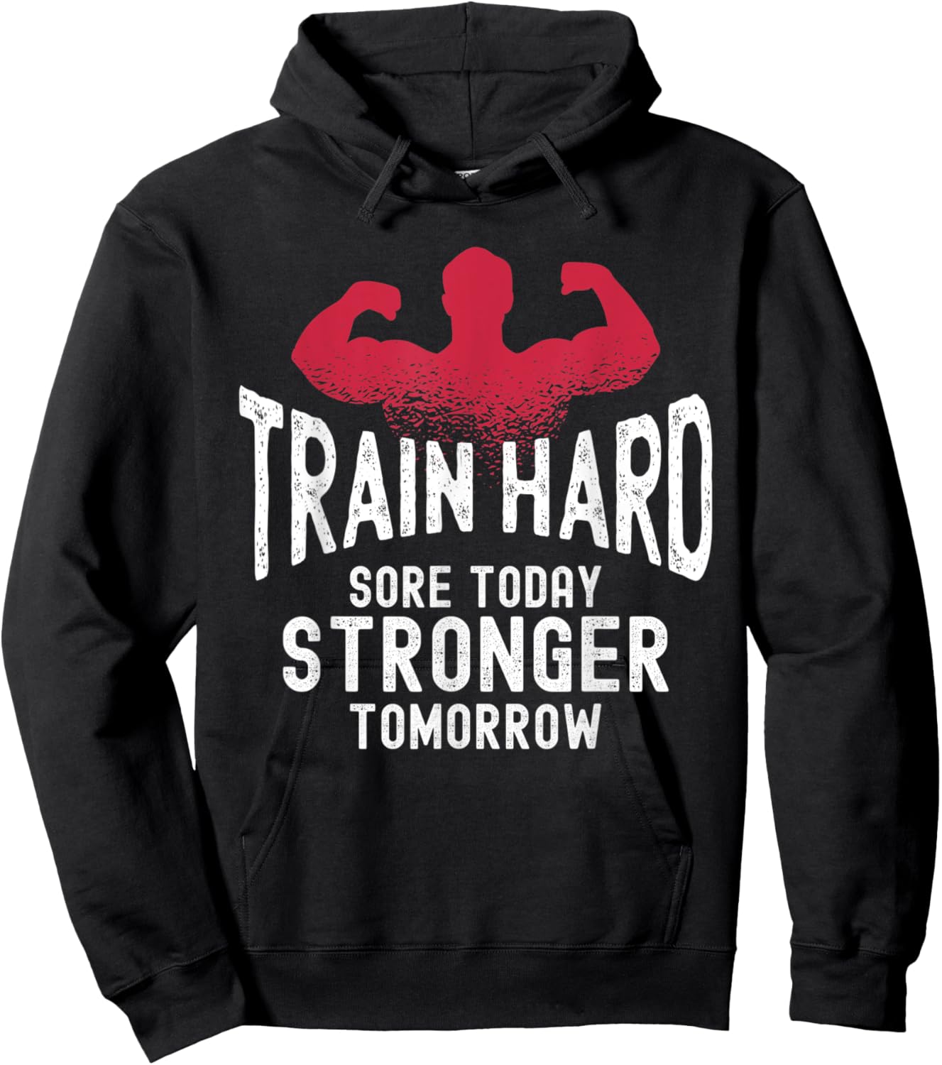 Motivational Gym Fitness Sore Today Stronger Tomorrow Hoodie - Hoodie | Black