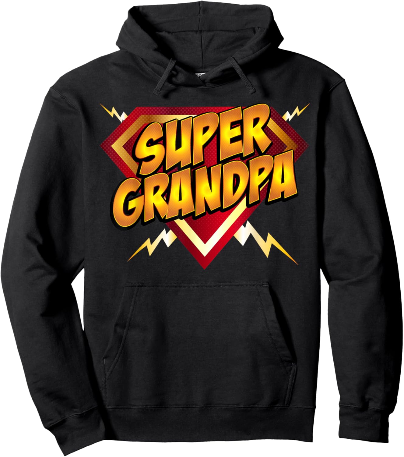 Super Grandpa Superhero Grandfather Father's Day Hoodie - Hoodie | Black