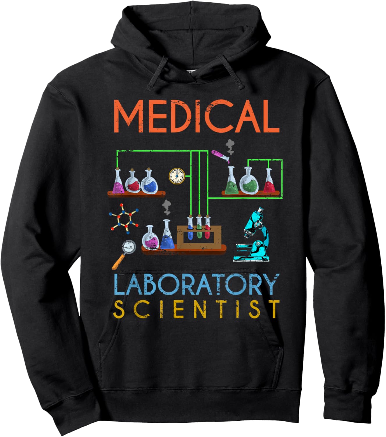Lab Technologist Science Geek Medical Laboratory Scientist Hoodie - Hoodie | Black