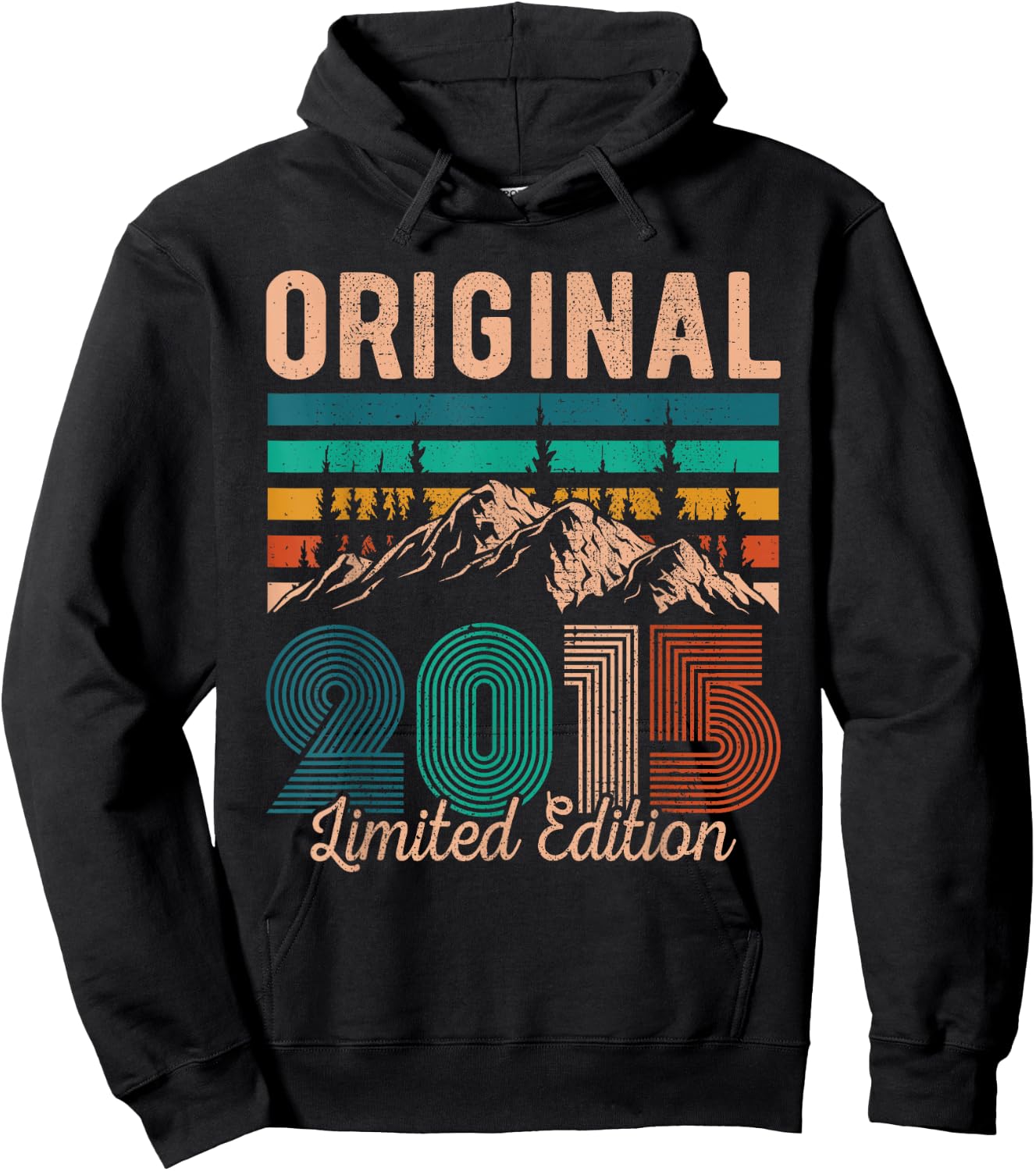 Legendary Since 2015 Birthday Hiking Mountains Vintage 2015 Hoodie - Hoodie | Black