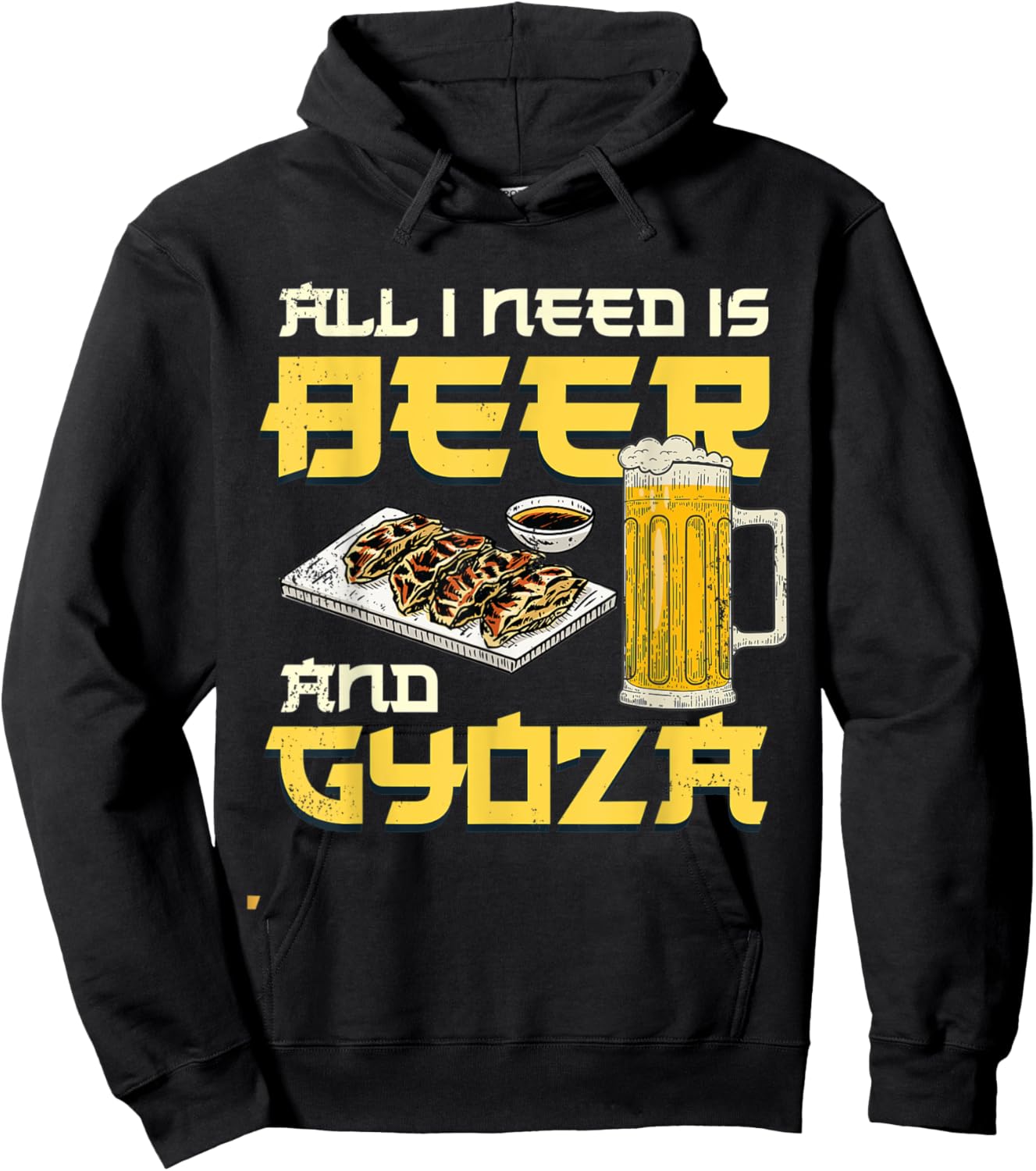 I Need Is Beer And Gyoza Japanese Gyoza Hoodie - Hoodie | Black