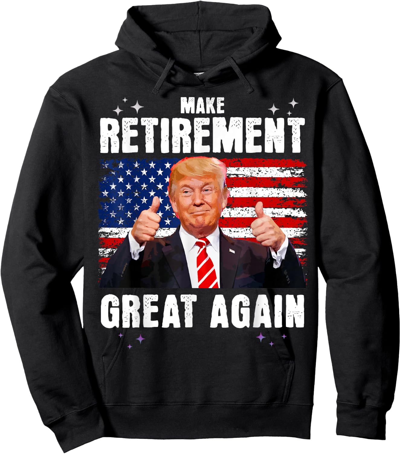 Retired 2025 Retirement 2025 Retiring 2025 Trump Great Again Hoodie - Hoodie | Black