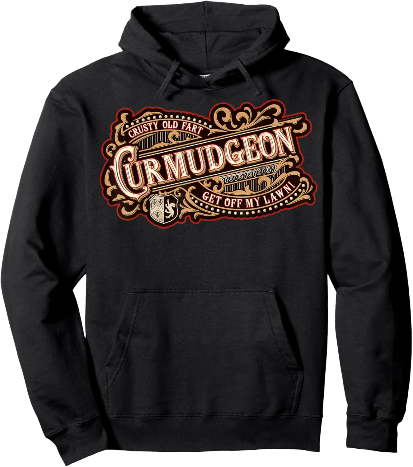 Curmudgeon - Crusty Old Fart - Get Off My Lawn! Hoodie - Hoodie | Black