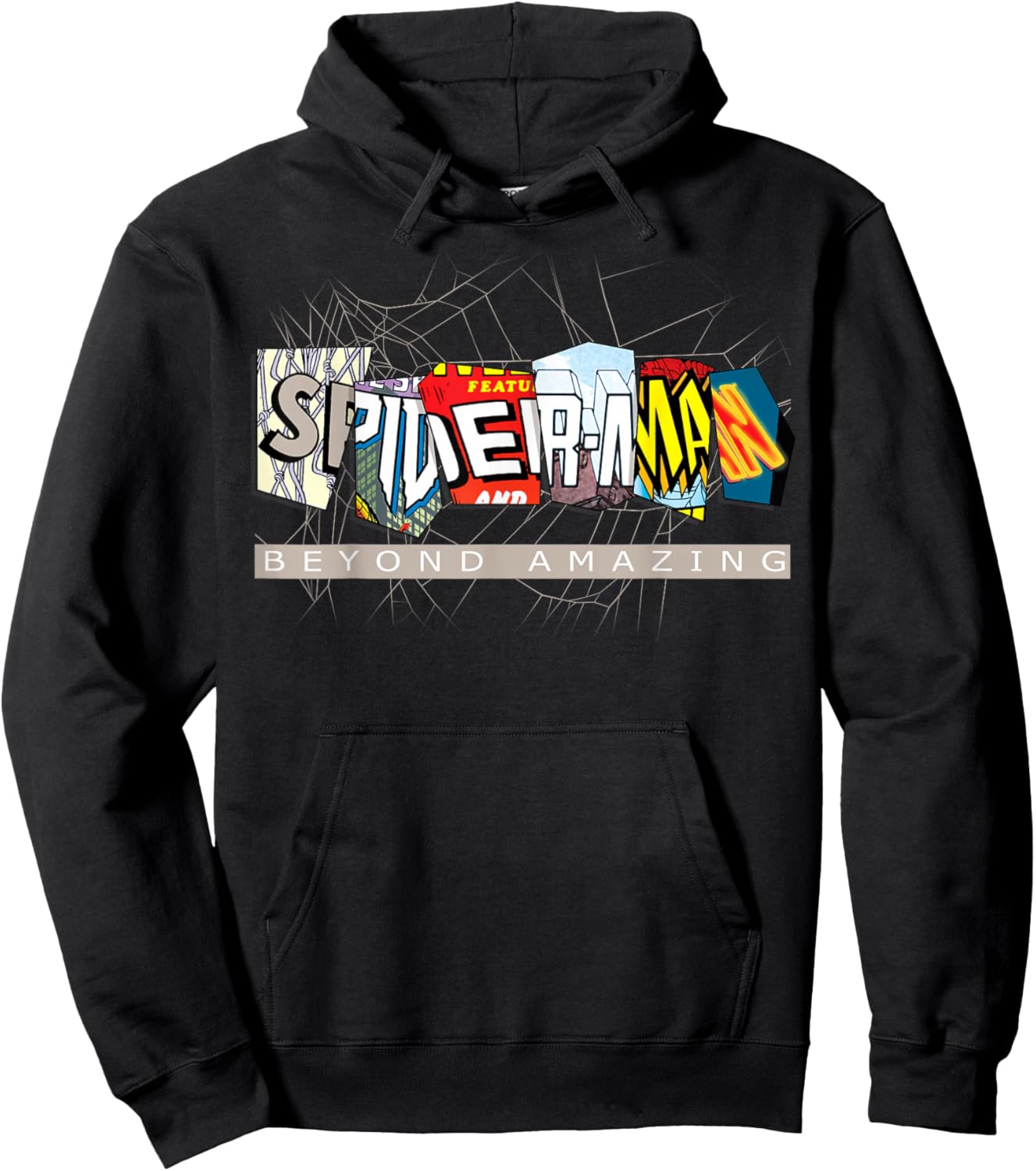 Marvel Spider-Man: Beyond Amazing Multi-Logo Hoodie - Hoodie | Black