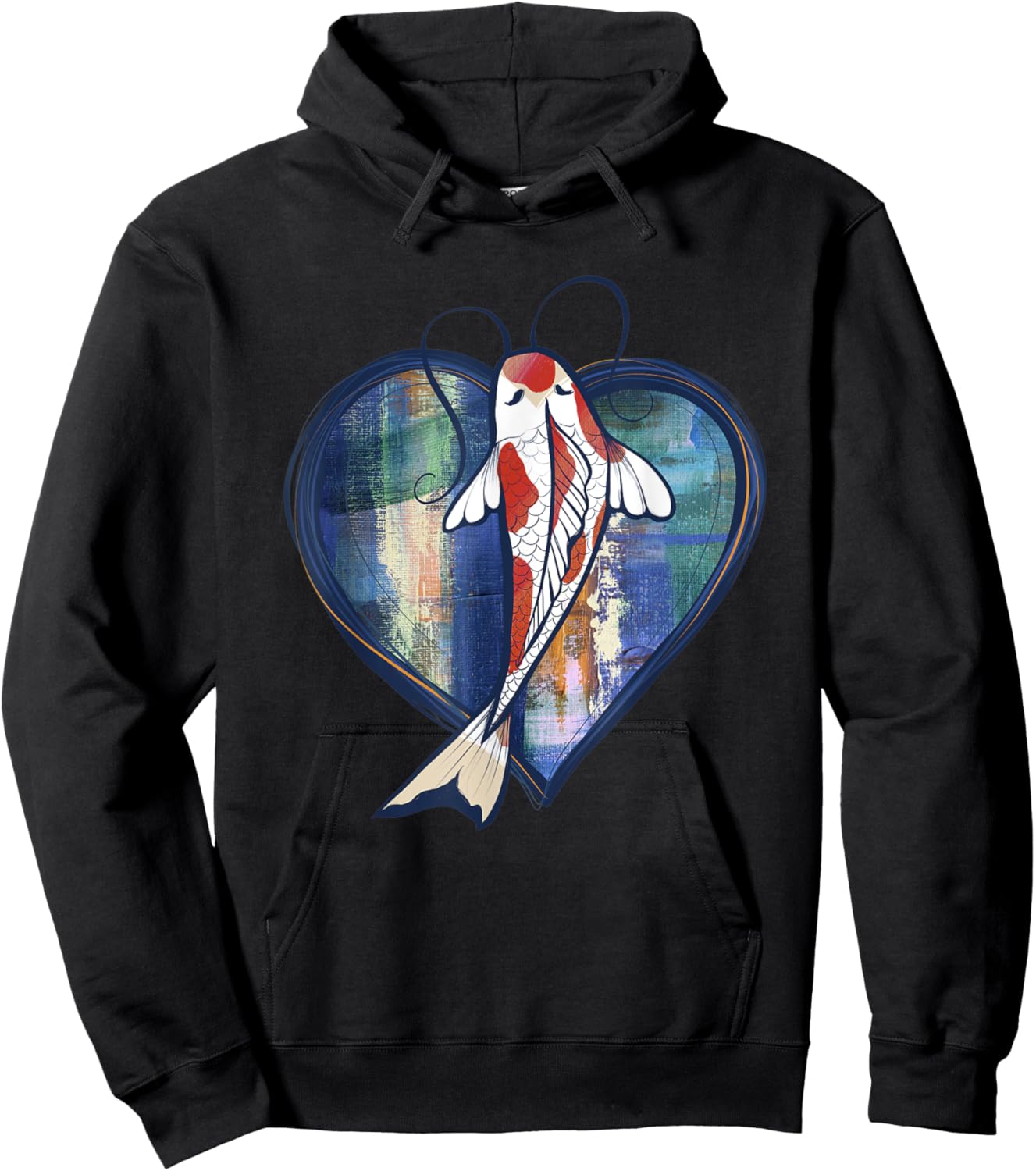 Koi Art Fish Pond designs I love koi Hoodie - Hoodie | Black