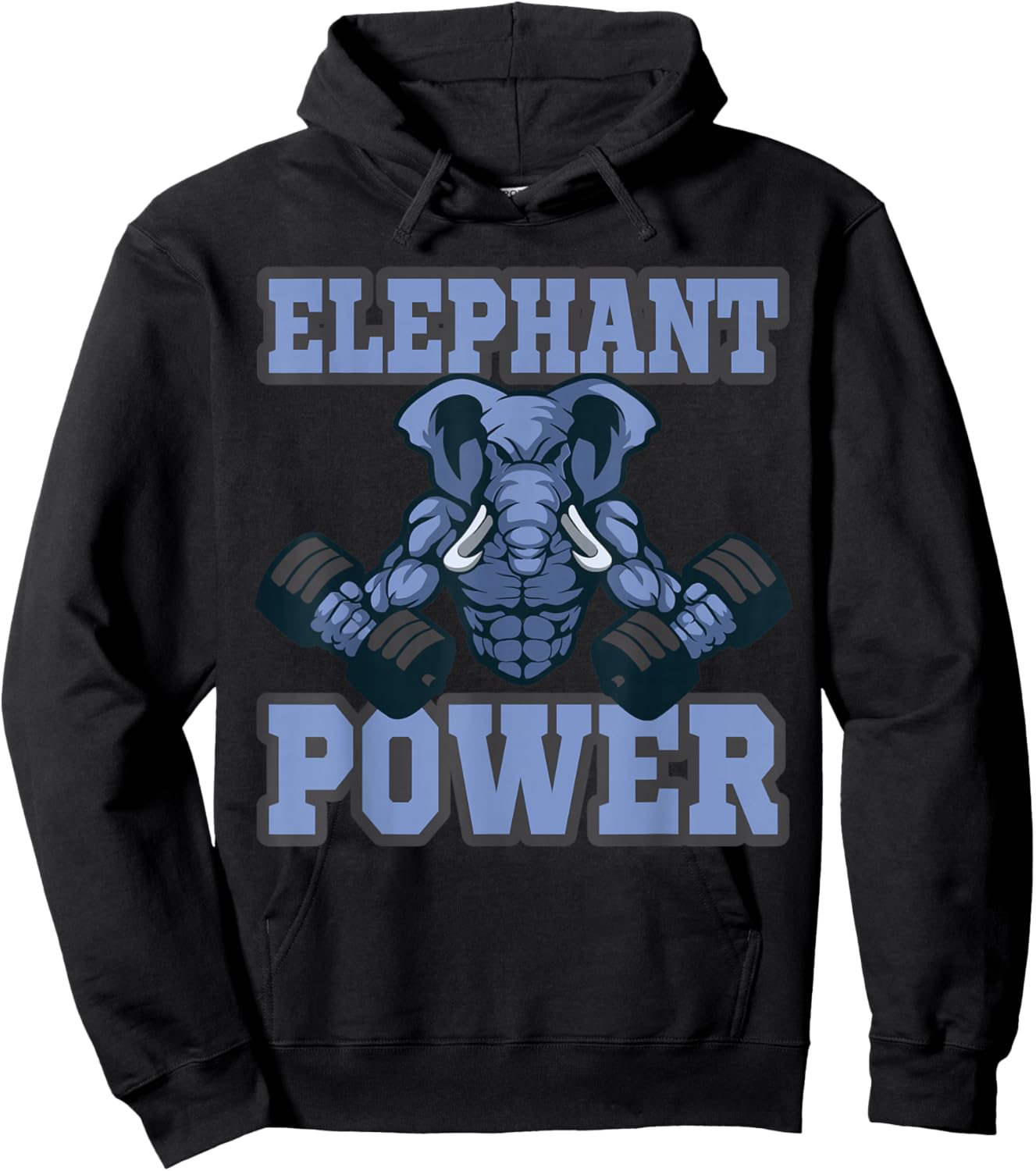Elephant Fitness Muscles Training Weight for Weightlifter Hoodie - Hoodie | Black