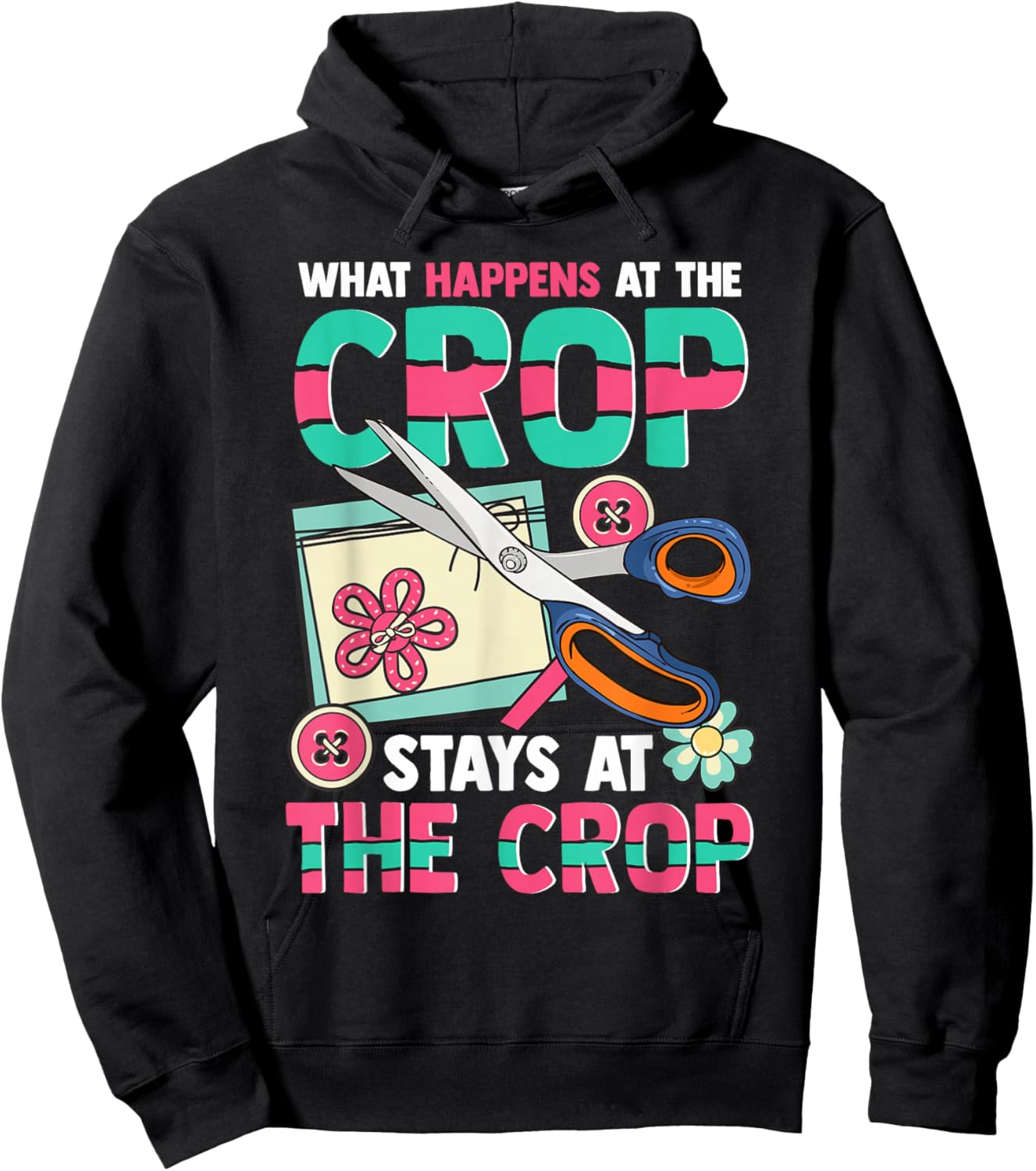 Scrapbook Crop Retreat Hand Crafting Scrapbooking Hobby Small Hoodie - Hoodie | Black