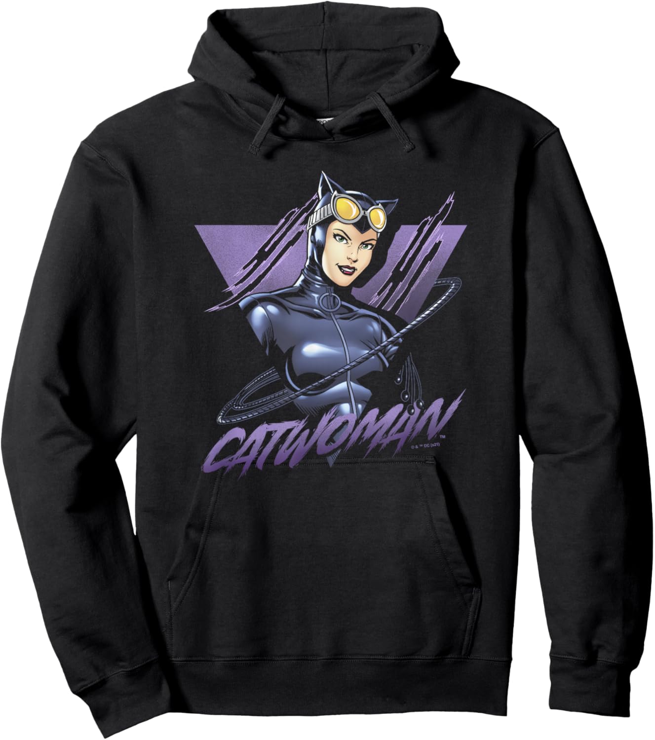 DC Comics Batman Catwoman Retro Poster Hoodie - Hoodie | Black