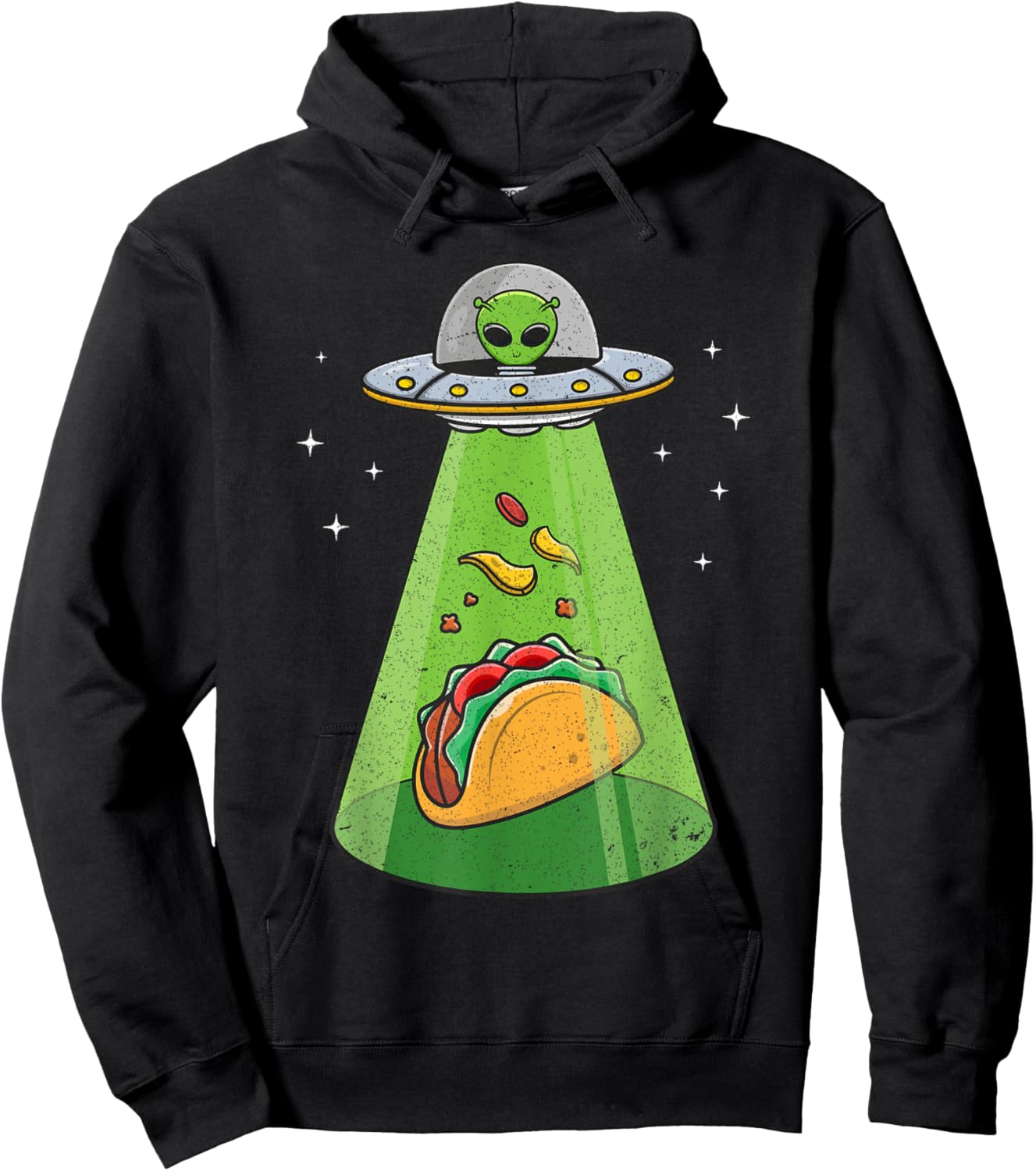 Alien Shirt UFO Abduction, Funny Tacos for Aliens Lover Hoodie - Hoodie | Black