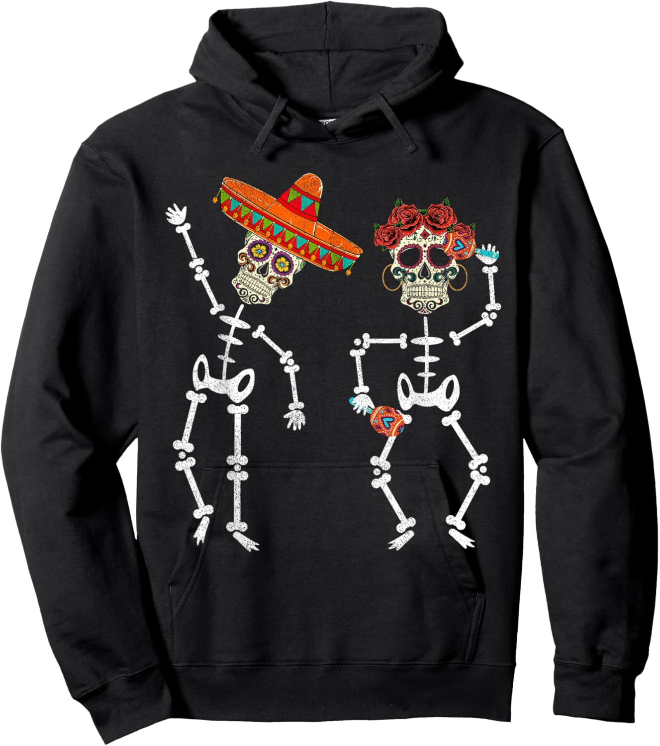 Dancing Skull Apparel, Dead Day Men Women Dia De Los Muertos Hoodie - Hoodie | Black