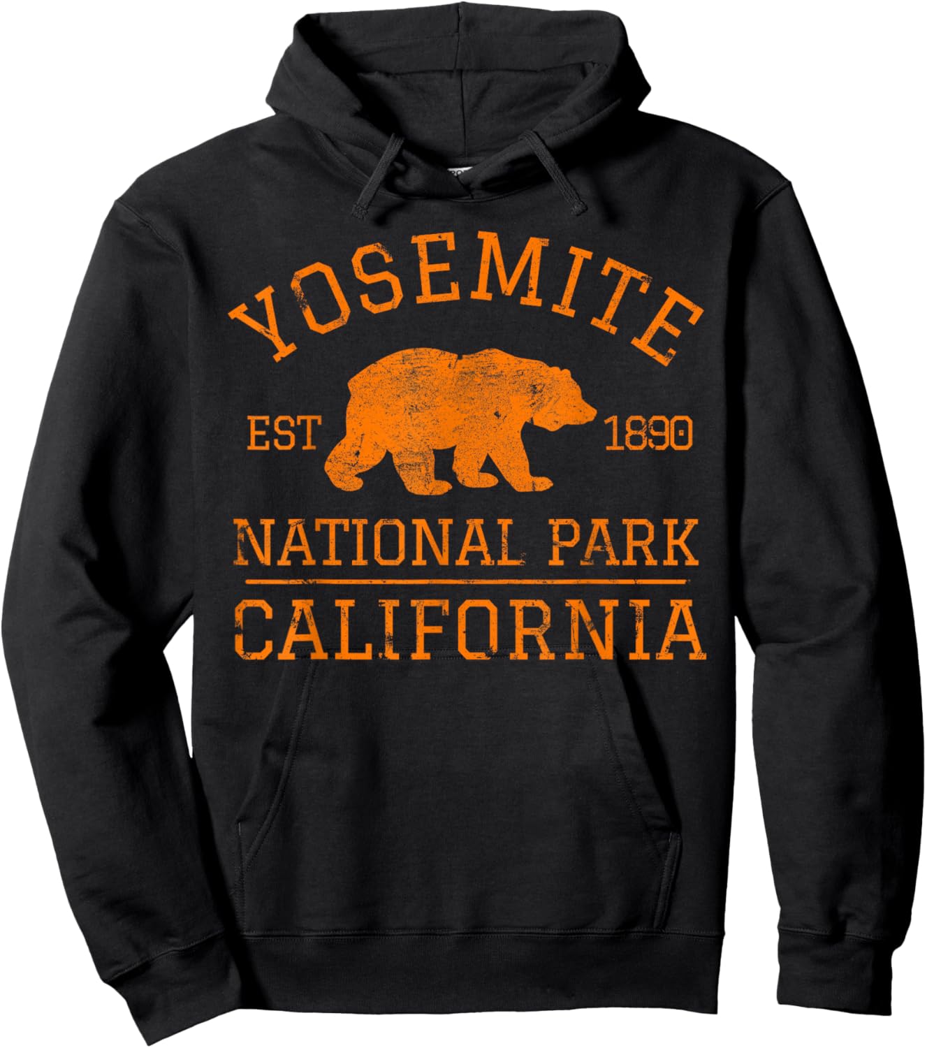 Yosemite National Park California Bear Hiking Outdoors Hoodie - Hoodie | Black