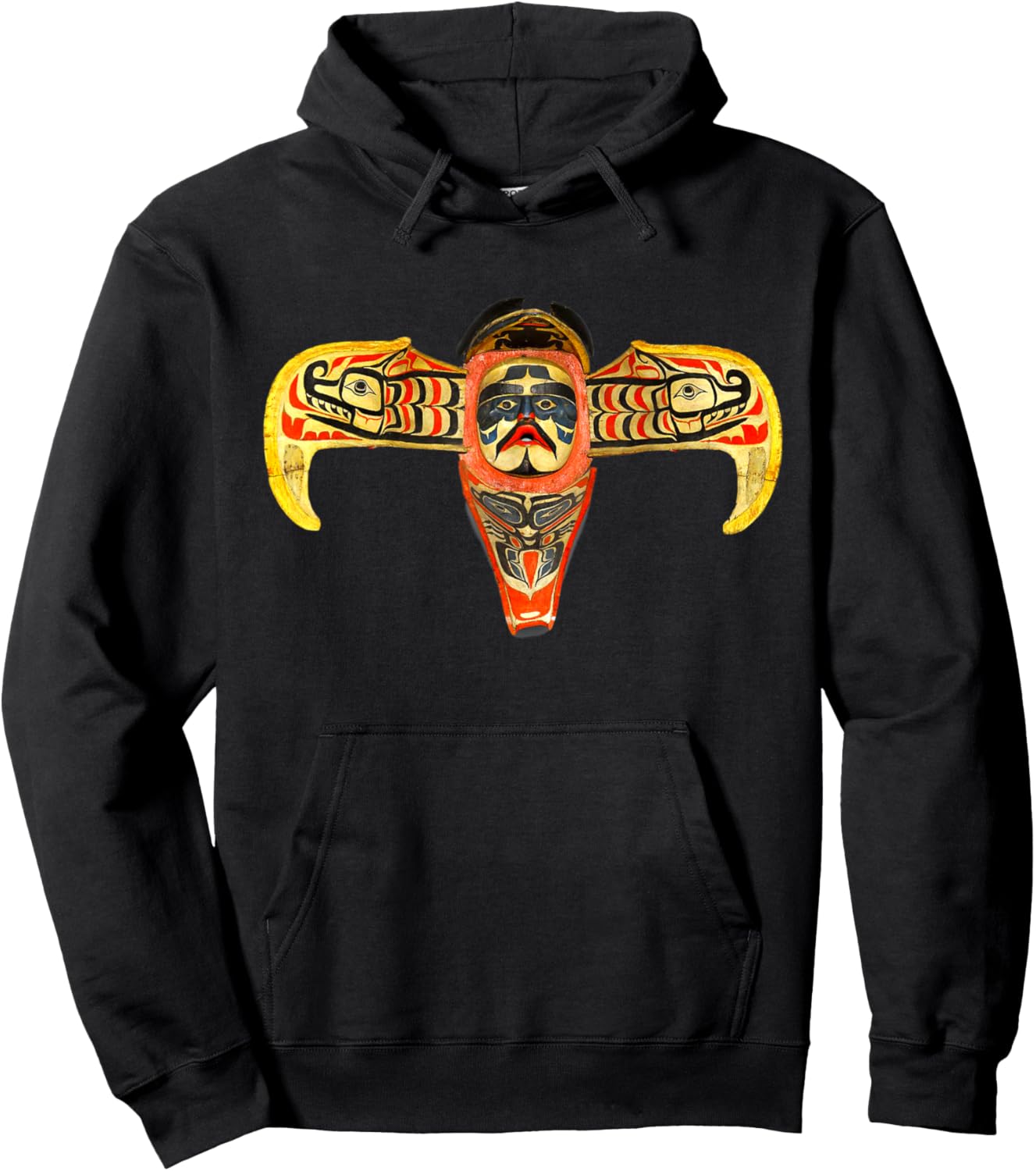 Northwest Thunderbird Mask Native American Indian Totem Gift Hoodie - Hoodie | Black