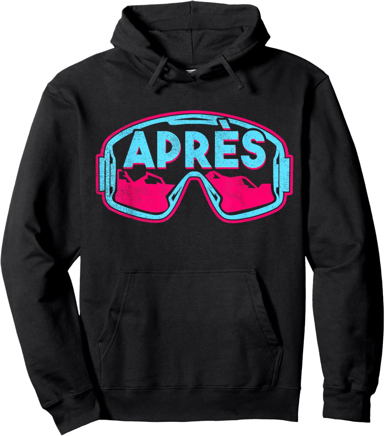 Après, Retro Ski Snowboard Vintage 80s 90s Skiing Outfit Hoodie - Hoodie | Black
