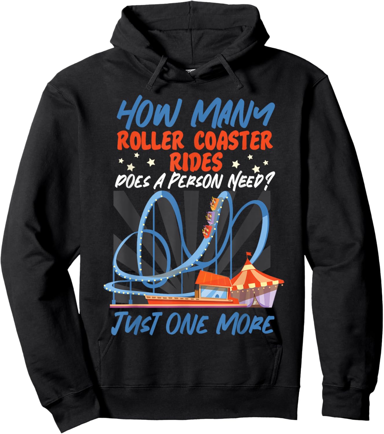 Roller Coaster How Many Roller Coaster Rides Does A Person Hoodie - Hoodie | Black