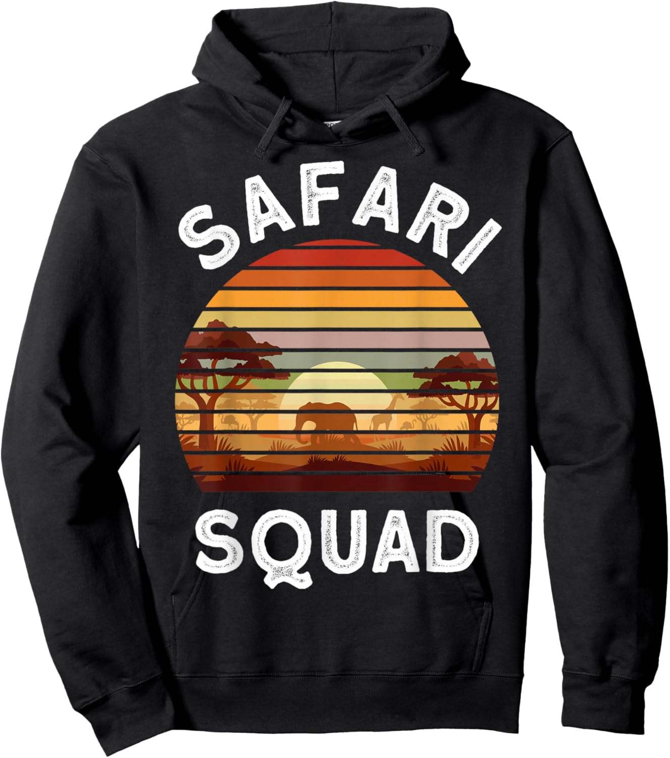 Safari Lovers Zoo Safari Squad Safari Birthday Hoodie - Hoodie | Black