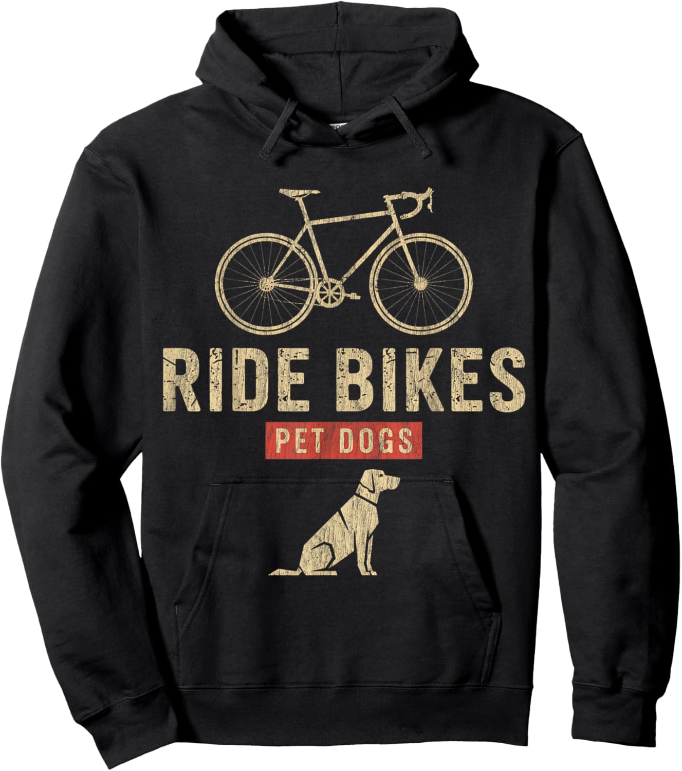 Ride Bikes Pet Dogs – Funny Cycling Dog Lover T-Shirt - Hoodie | Black