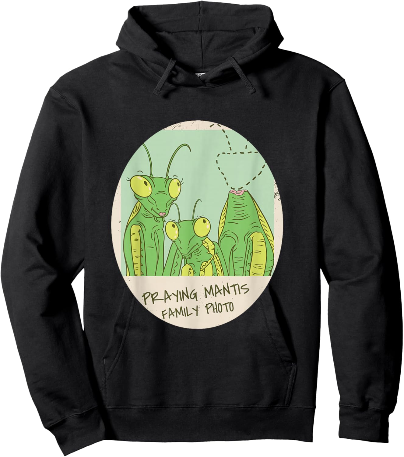 Funny Praying Mantis Family Photo Insects Hoodie - Hoodie | Black