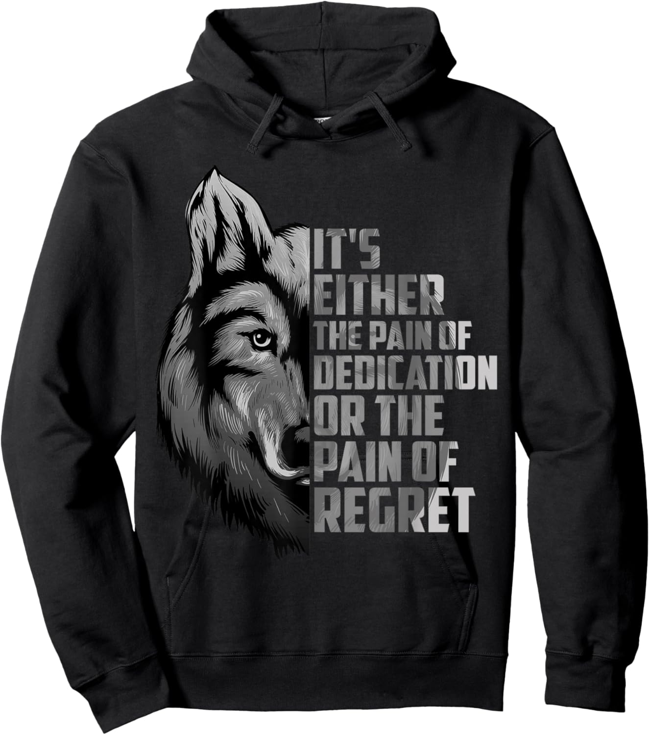 Wolf Art Success Motivational Quote Wolves Hoodie - Hoodie | Black