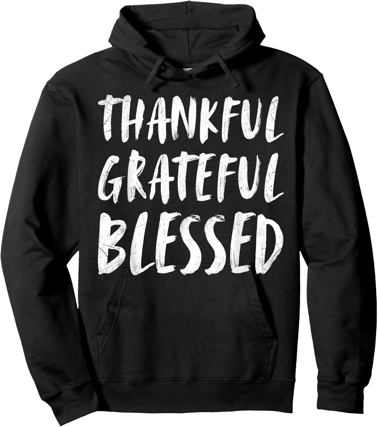Retro Thankful Grateful Blessed Thanksgiving Men Women Kids Hoodie - Hoodie | Black