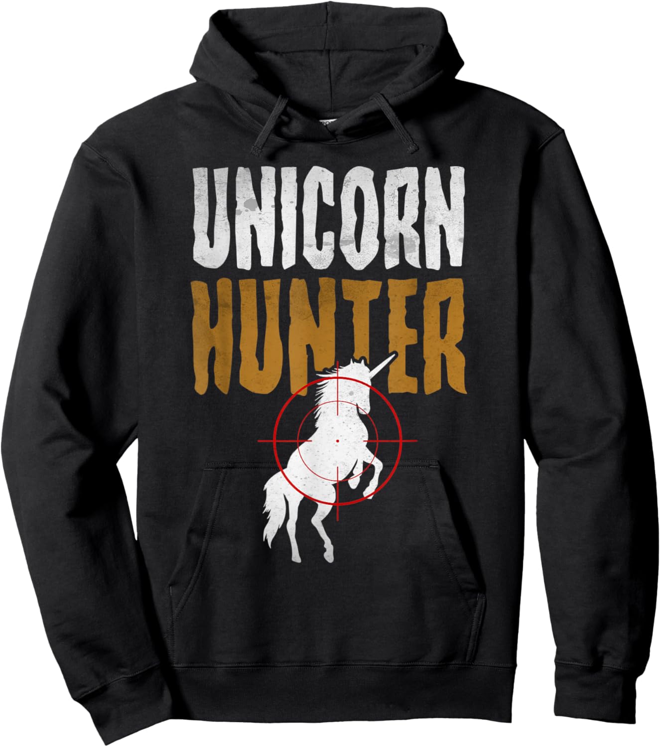 Unicorn Hunter Costume Halloween Funny Hoodie - Hoodie | Black