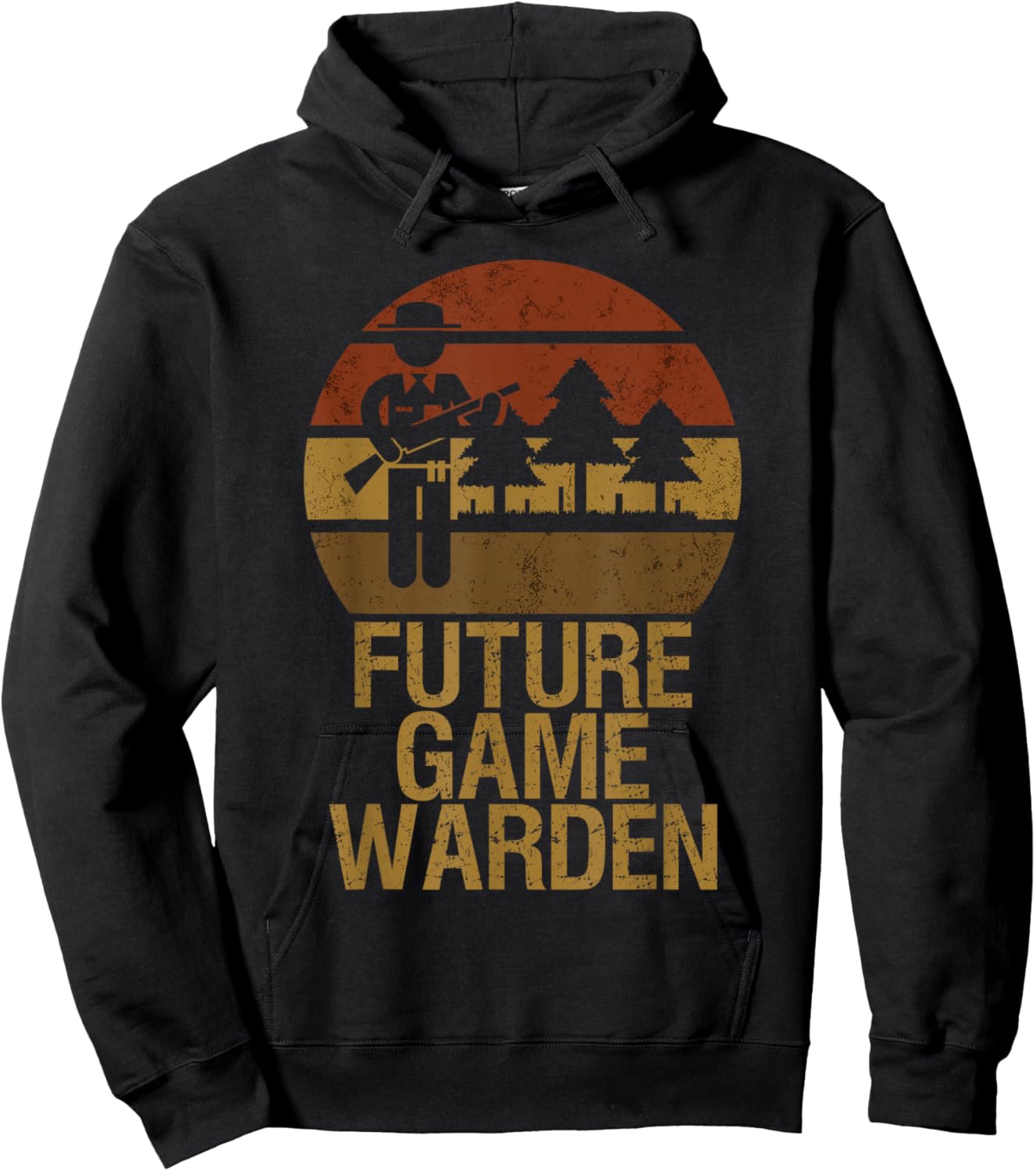Future Game Warden Shirt Retro Funny Game Warden Outfit Hoodie - Hoodie | Black