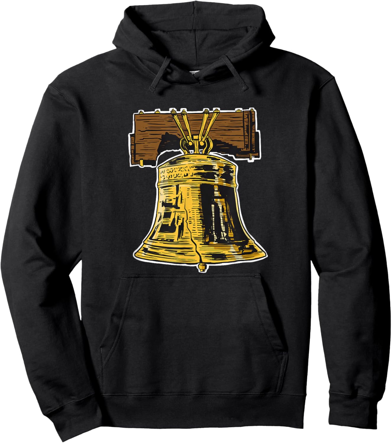 Miftees Philadelphia Liberty Bell Novelty Black Small Classic Fit Short Sleeve -Adults Women's Summer Hoodie - Hoodie | Black