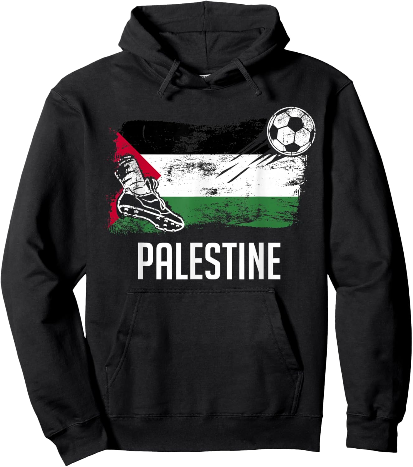 Palestine Flag Jersey Palestine Soccer Team Palestine Hoodie - Hoodie | Black