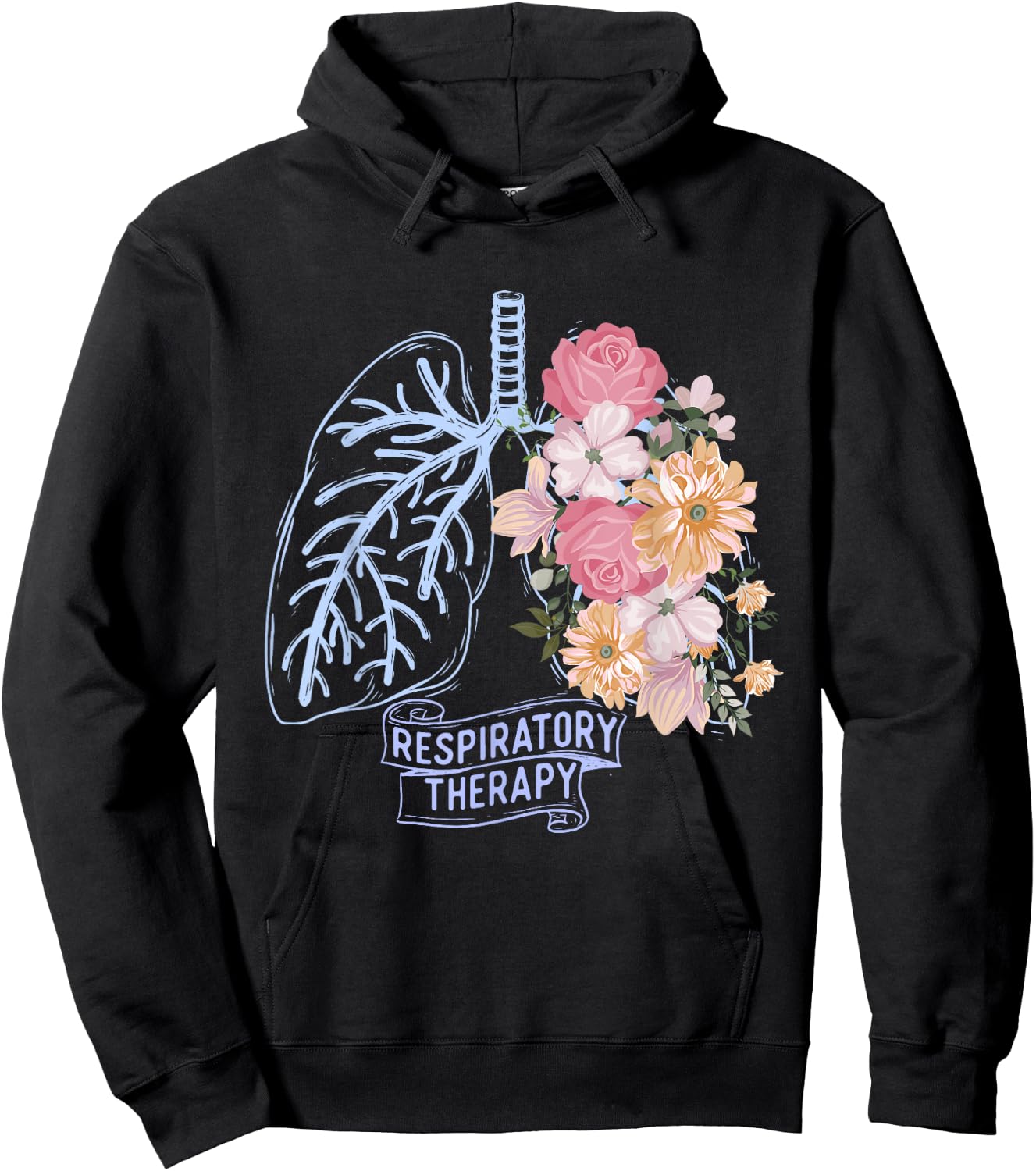 Respiratory Therapy - Respiratory Therapist RT Lungs Hoodie - Hoodie | Black