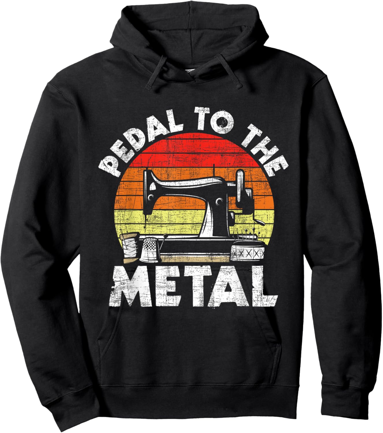 Pedal To The Metal - Sewing Machine Quilter Quilting Hoodie - Hoodie | Black