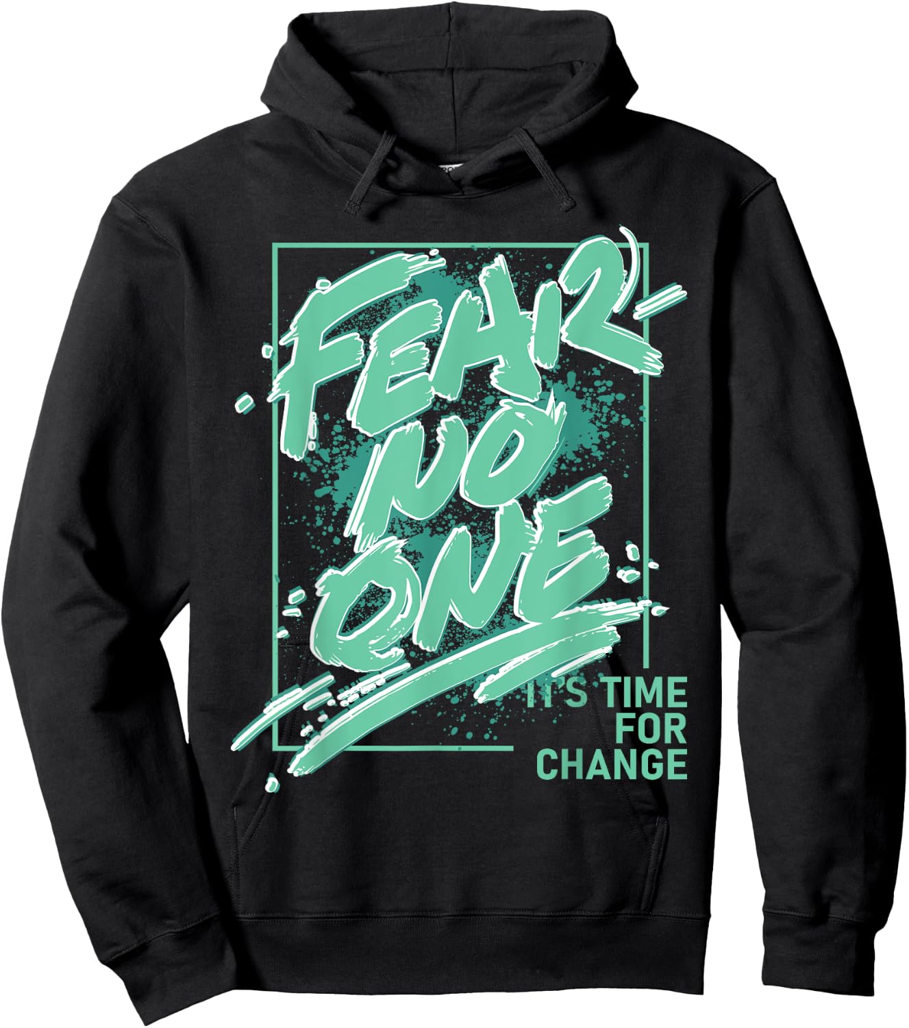 Fear No One Retro Green Glow 1s Matching Women Hoodie - Hoodie | Black