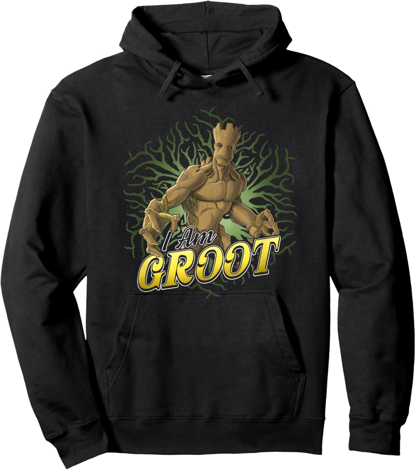 Marvel Guardians Of The Galaxy I Am Adult Groot Roots Poster Hoodie - Hoodie | Black
