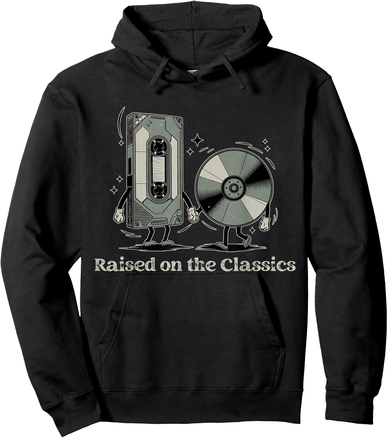 Raised on the Classics – Nostalgic VHS, DVD, 4k Bluray Disc Hoodie - Hoodie | Black