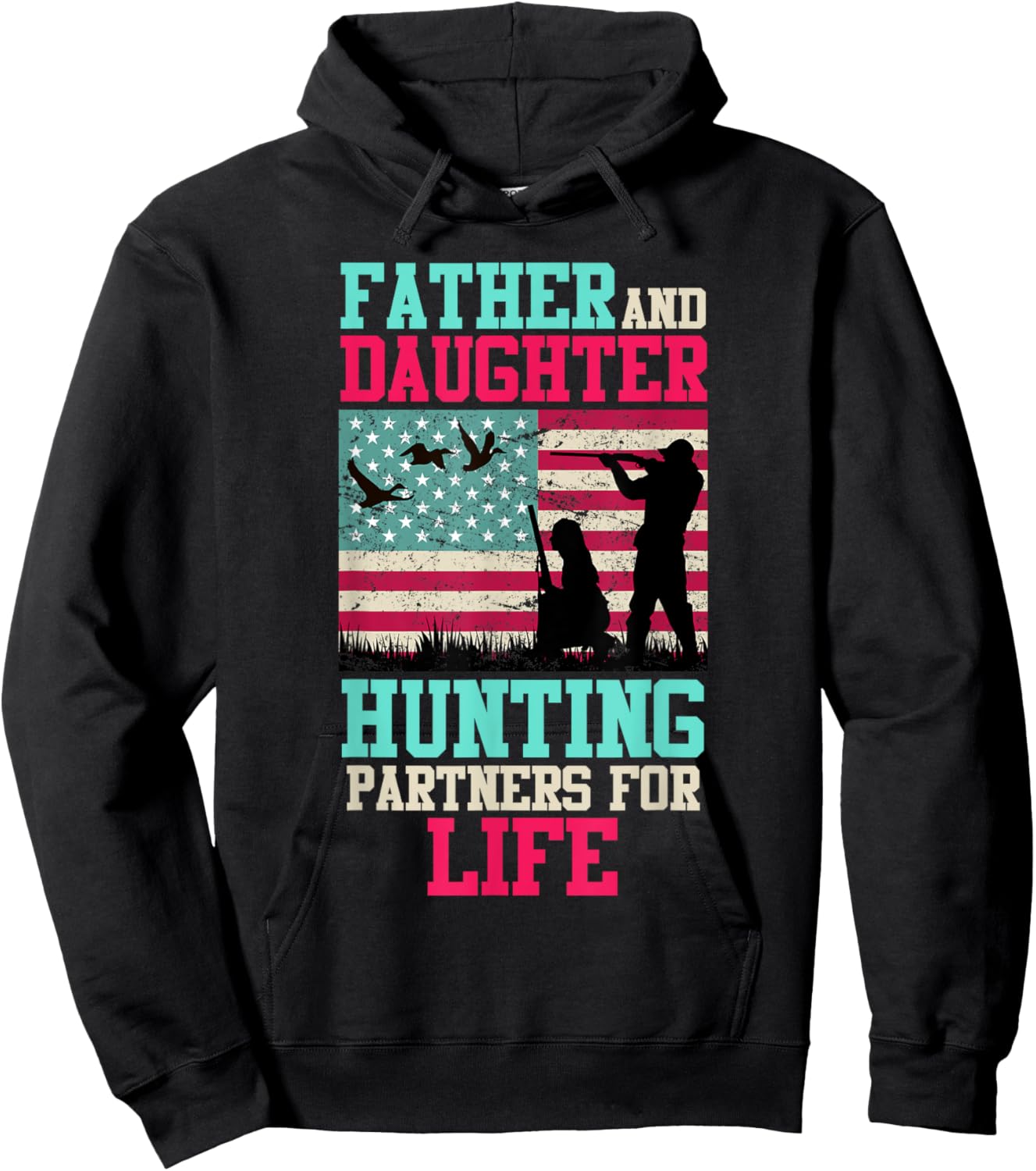 Father and daughter hunting partner for life Daddy daughter Hoodie - Hoodie | Black
