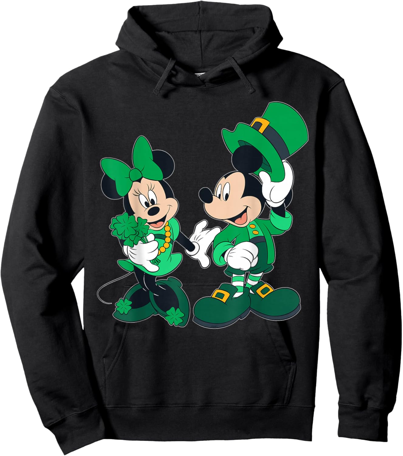 Disney Green Leprechaun Mickey & Minnie St. Patrick's Day Hoodie - Hoodie | Black