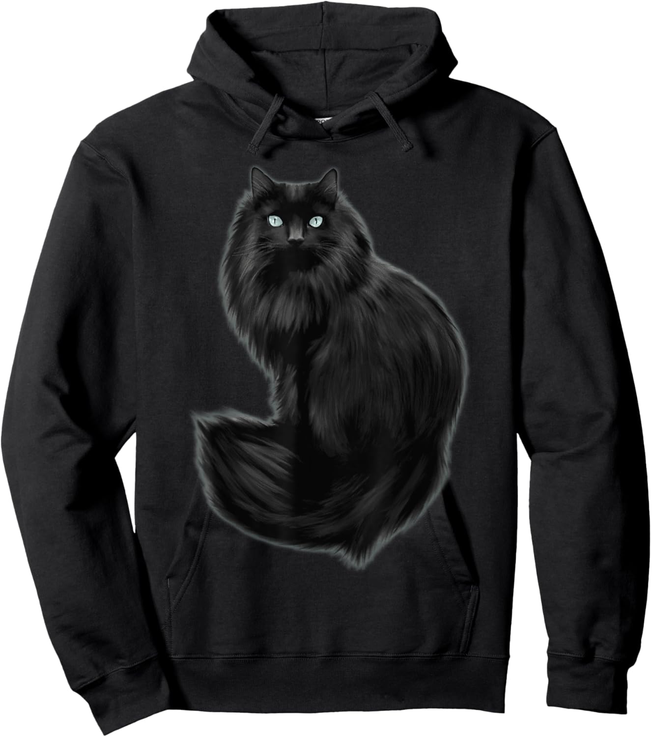 Beautiful Maine Coon Cat With Pretty Eyes Long Hair Cat Hoodie - Hoodie | Black