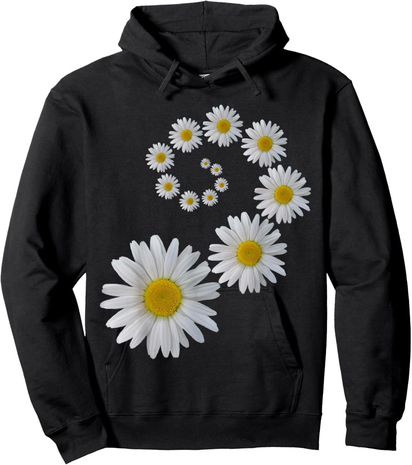 Daisies, Daisy Flower, Blooming Daisy, Bloom, Flowers,floral Hoodie - Hoodie | Black